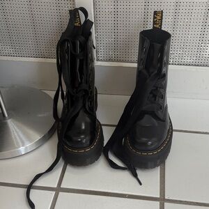 Dr. Martens Shiny Black Combat Boots